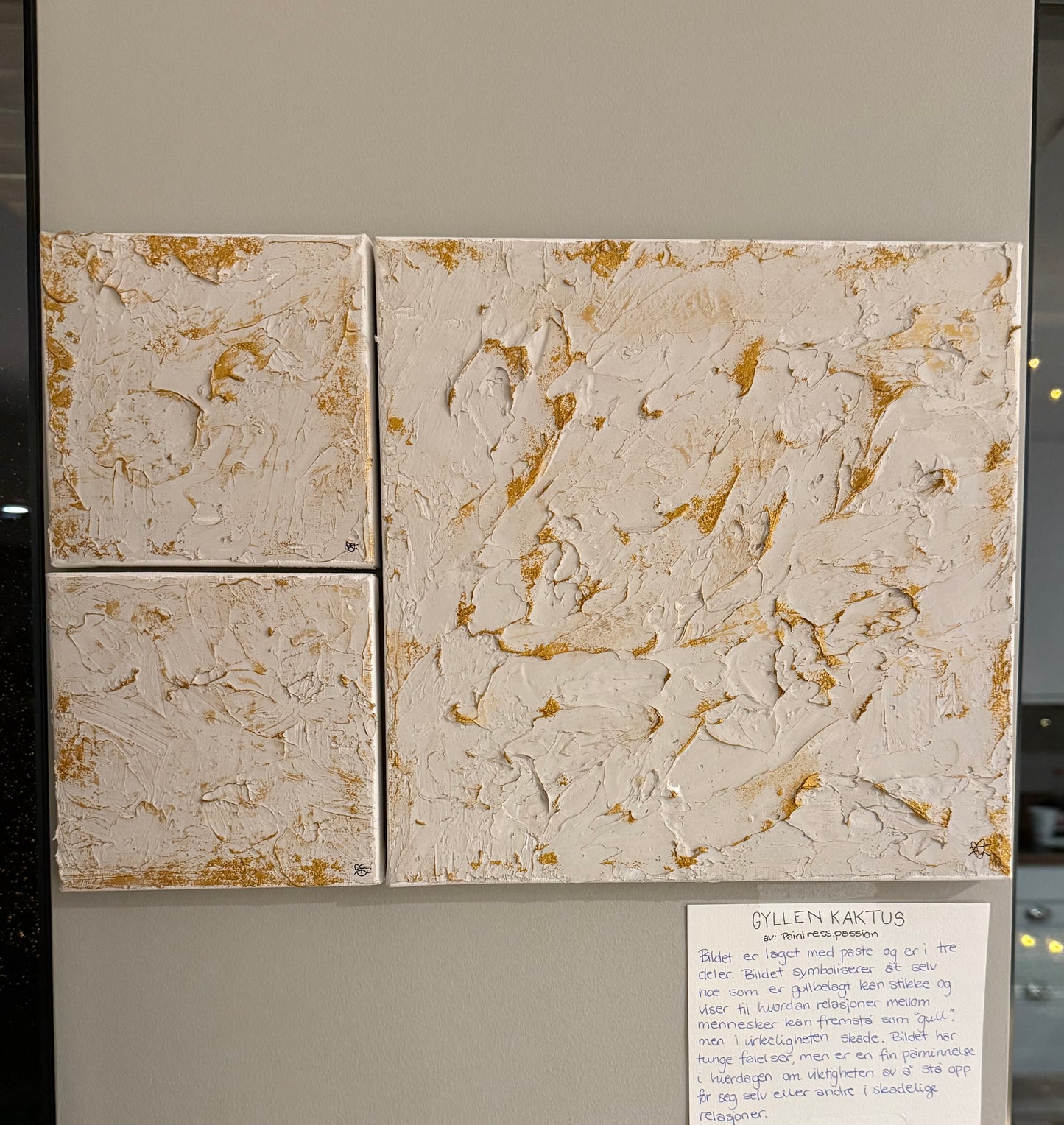 Gyllen kaktus 🎨 45x30cm